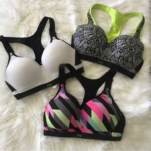 3 Victoria’s Secret incredible sports bra 34D VSX